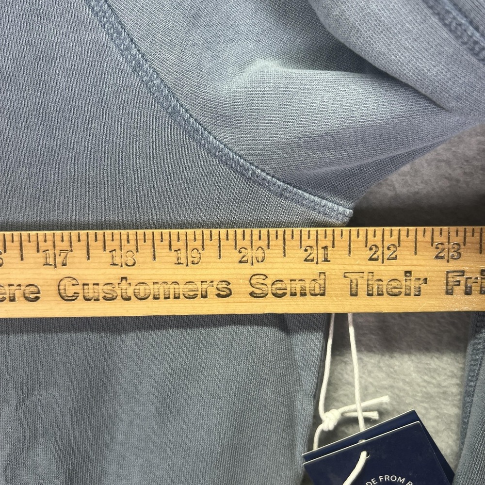 Fair Harbor Saltaire Hoodie Mens XS Slate Blue Pullover Sweatshirt Garment Dyed - Picture 5 of 6